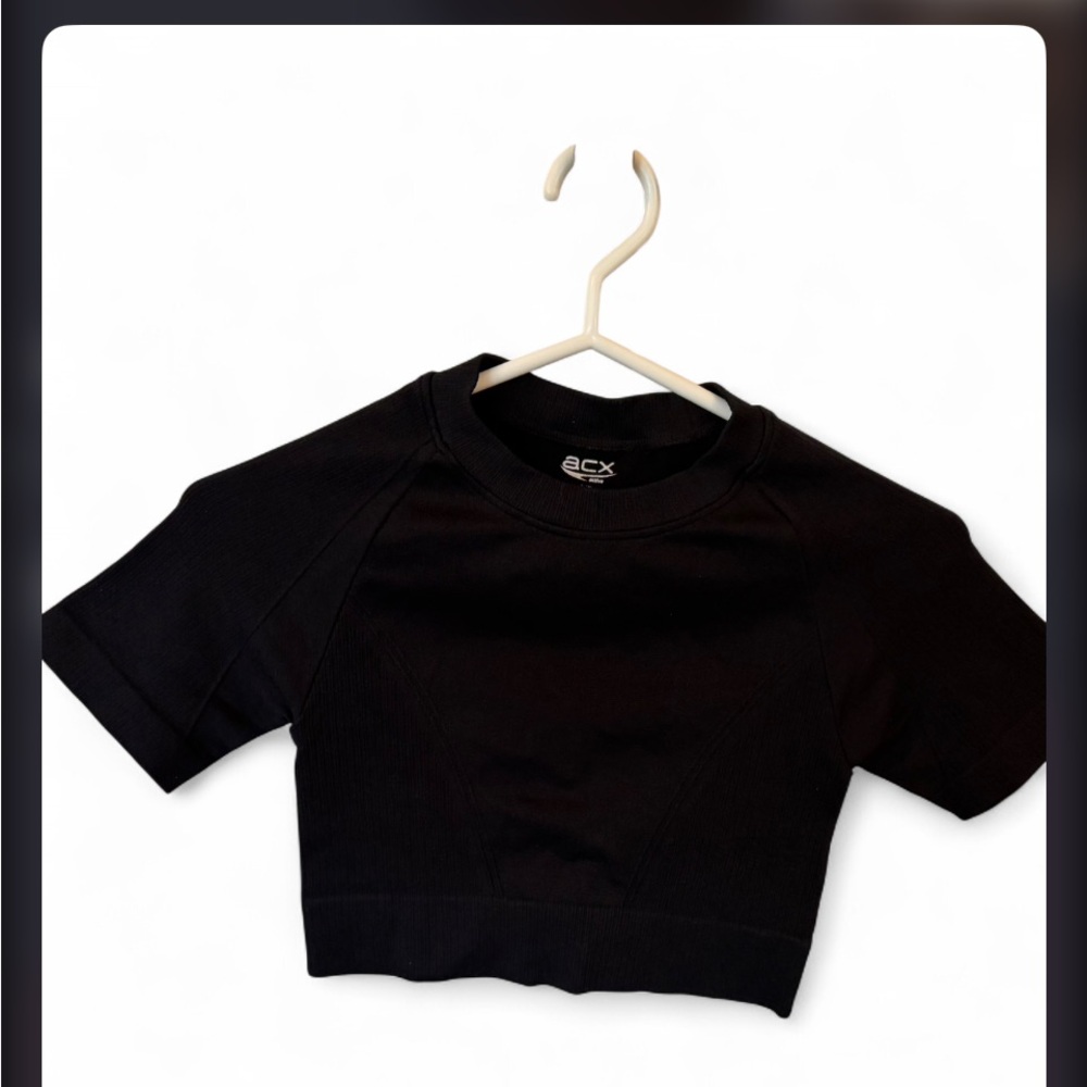 ACX Black Short-Sleeve Crop Tee